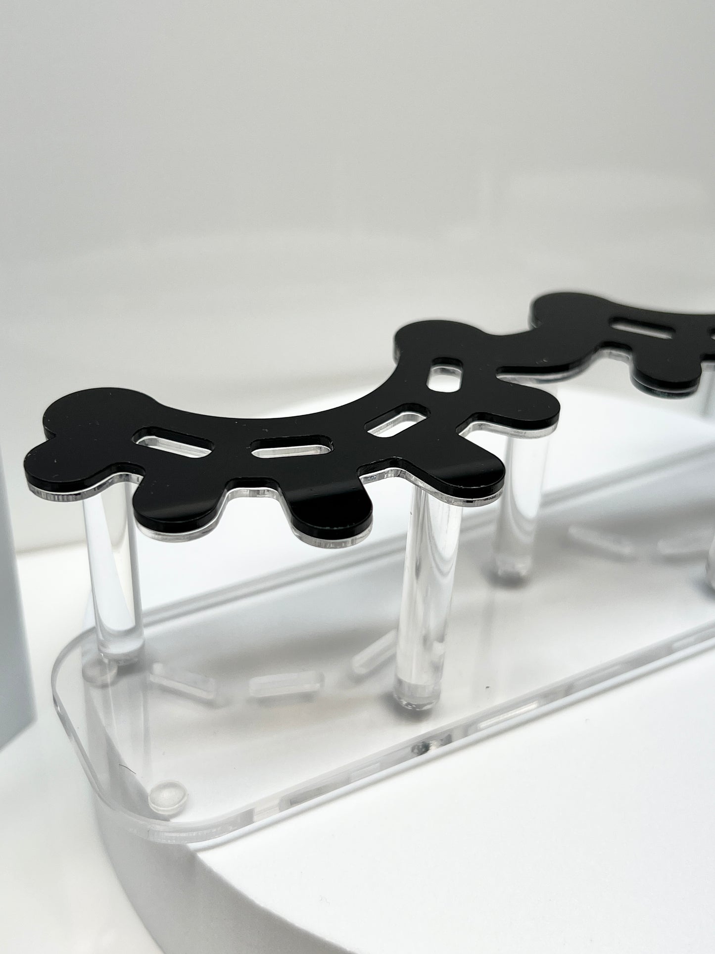 Acrylic tweezer holder, 8 holes organizer lash stand display