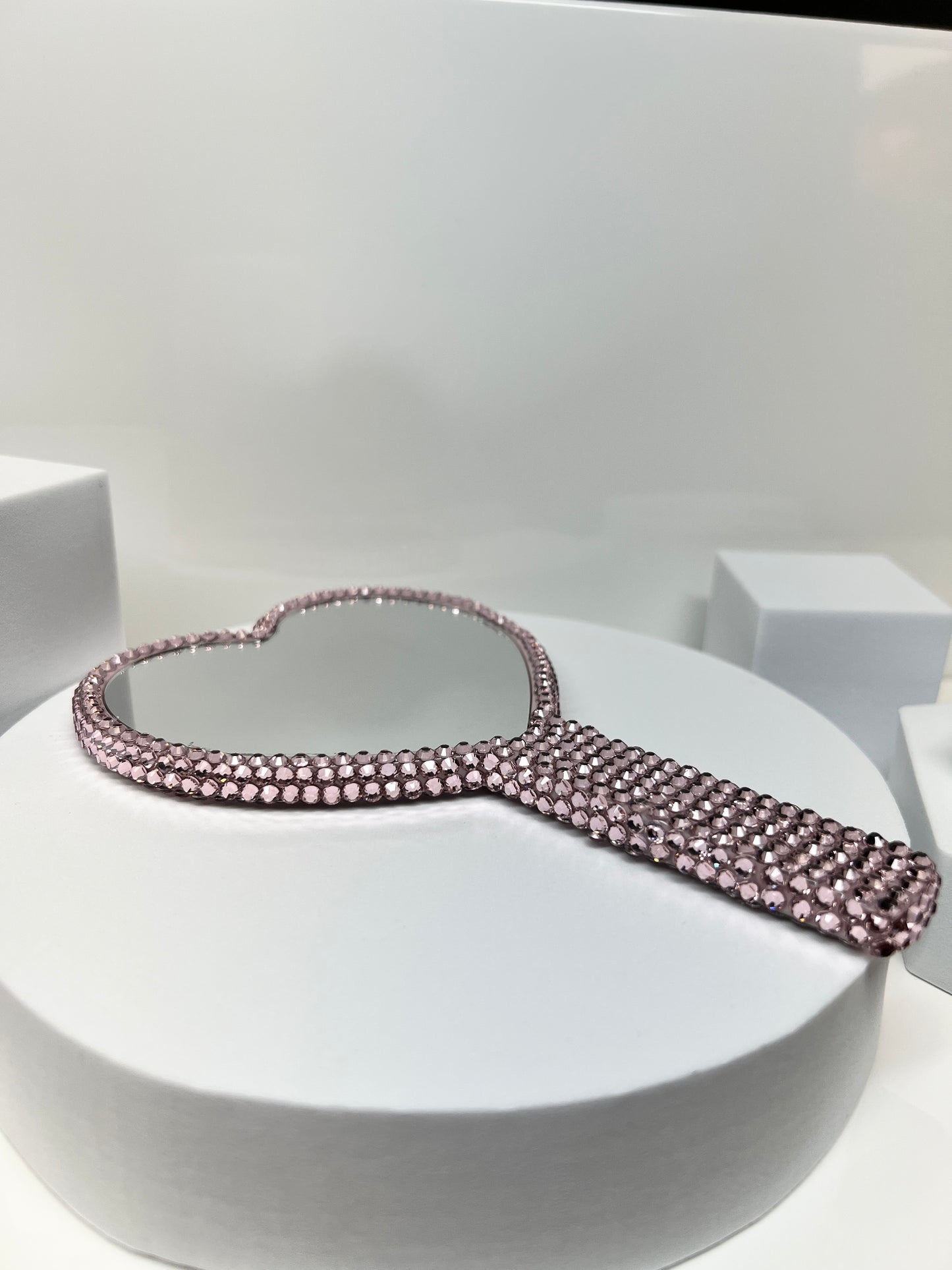 Diamond Handheld Mirror (Pink & Black)