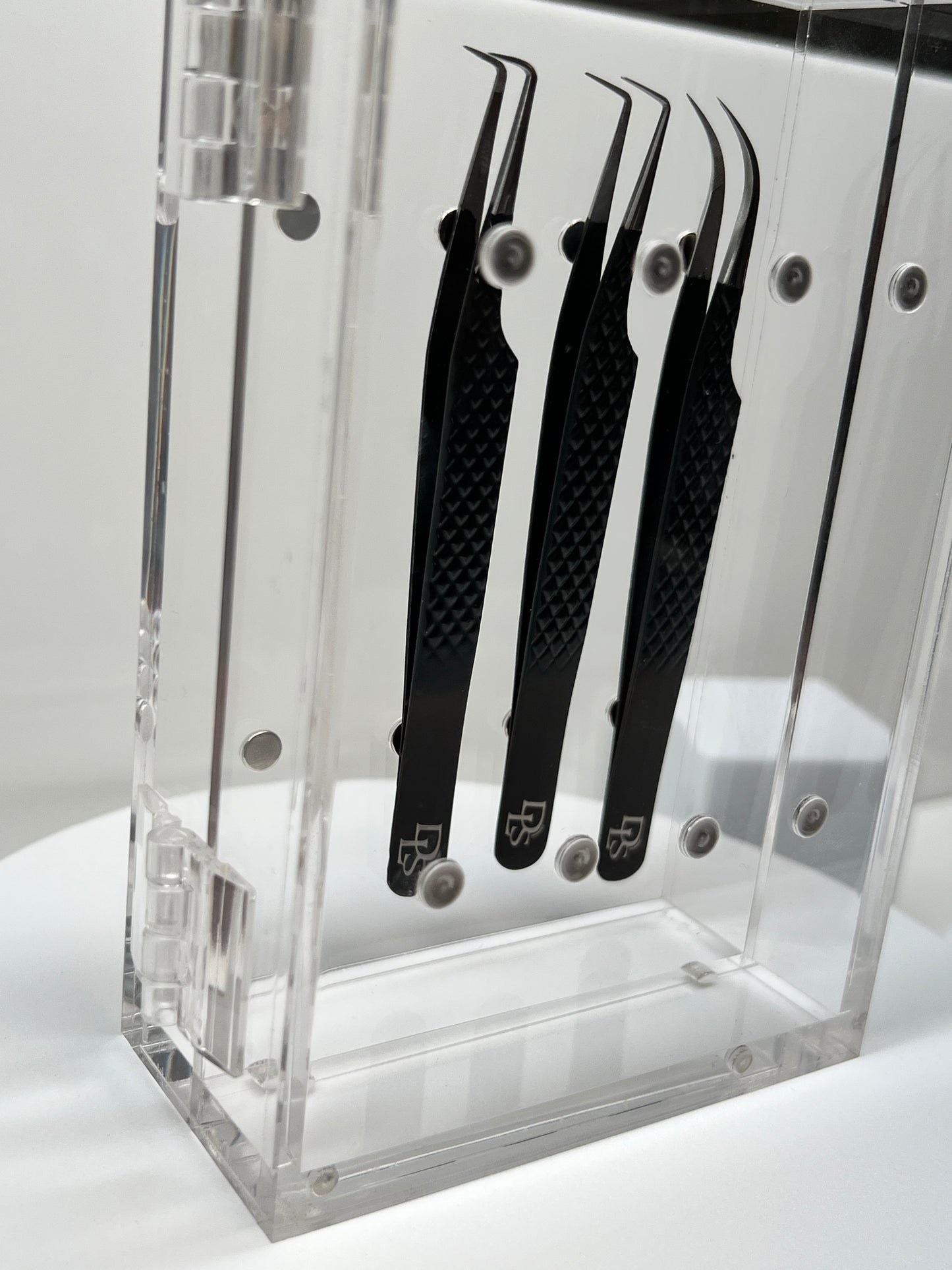 Transparent Dust-Proof Magnetic Tweezer Book Display Stand