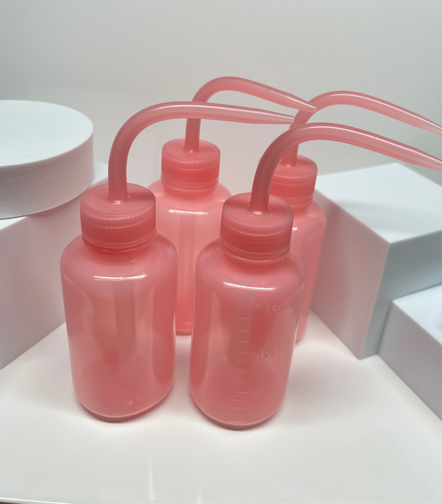 150ML Pink Lash Wash Bottle- Refillable Squeeze Bottle for Eyelash Cleaning