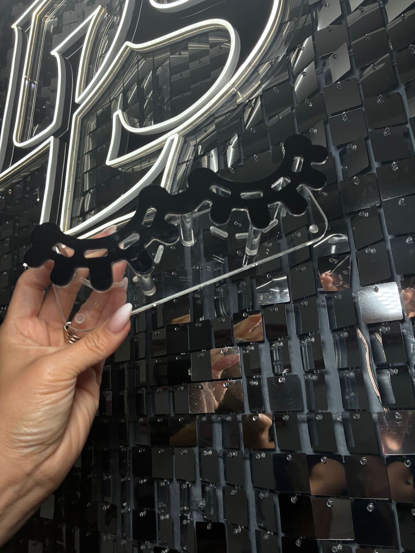 Acrylic tweezer holder, 8 holes organizer lash stand display