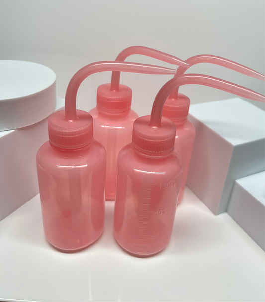 150ML Pink Lash Wash Bottle- Refillable Squeeze Bottle for Eyelash Cleaning