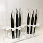 Acrylic tweezer holder, 8 holes organizer lash stand display