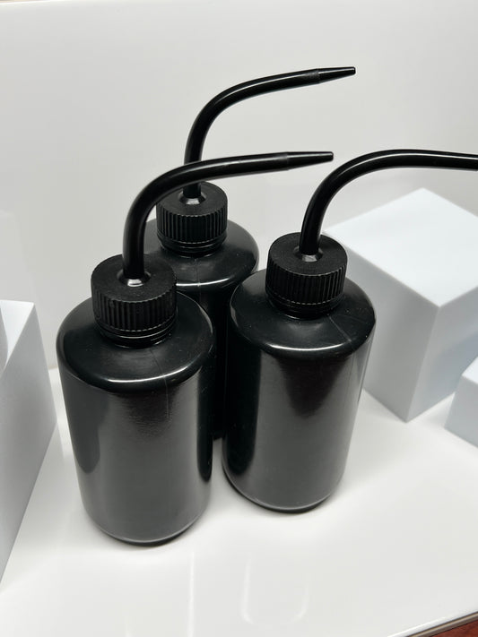 250ml Black Lash Wash Bottle- Refillable Squeeze Bottle for Eyelash Cleaning