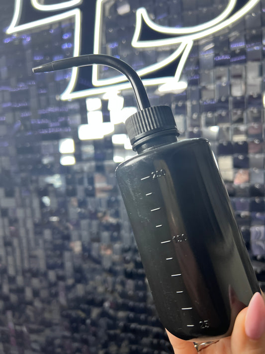 250ml Black Lash Wash Bottle- Refillable Squeeze Bottle for Eyelash Cleaning