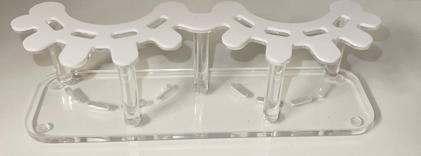 Acrylic tweezer holder, 8 holes organizer lash stand display